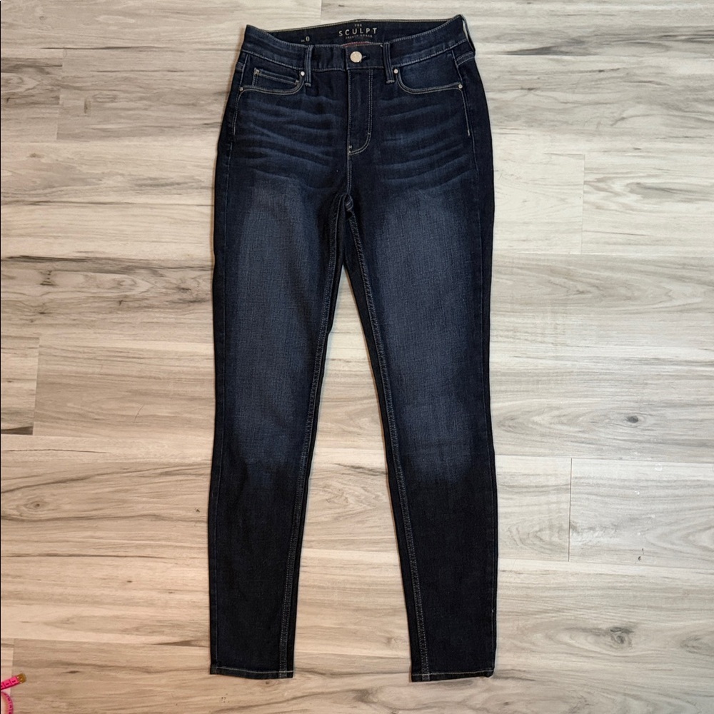White House Black Market The Sculpt Dark Indigo Skinny Jeans size 0